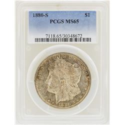1880-S $1 Morgan Silver Dollar Coin PCGS MS65
