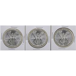 Lot of 1982Mo/1983Mo/1985Mo Mexico Silver Libertad Coins