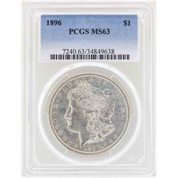 1896 $1 Morgan Silver Dollar Coin PCGS MS63