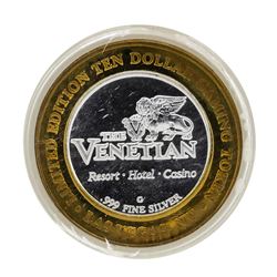 .999 Silver The Venetian Las Vegas, NV $10 Casino Limited Edition Gaming Token
