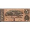 Image 1 : 1864 $5 Confederate States of America Note