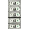 Image 1 : Lot of (5) Consecutive 1963B $1 Federal Reserve BARR STAR Notes