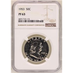 1953 Franklin Proof Half Dollar Coin NGC PF63
