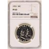 Image 1 : 1953 Franklin Proof Half Dollar Coin NGC PF63