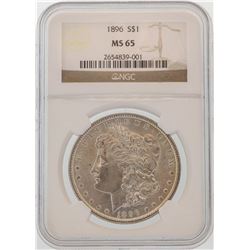 1896 $1 Morgan Silver Dollar Coin NGC MS65