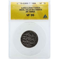 1250-1300 India Tanka Delhi Sultanate Coin ANACS VF35