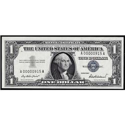 1957 $1 Silver Certificate Note Low Serial 3 Digit Number