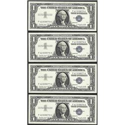 Lot of (4) Consecutive 1957A $1 Silver Certificate Notes