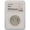 Image 1 : 1943 Walking Liberty Half Dollar Coin NGC MS65