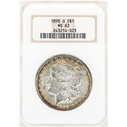 1898-O $1 Morgan Silver Dollar Coin NGC MS63