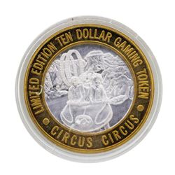 .999 Silver Circus Circus Hotel & Casino $10 Limited Edition Casino Gaming Token