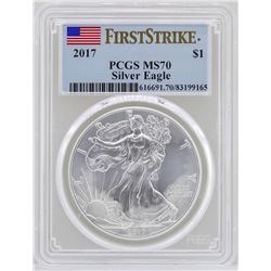 2017 $1 American Silver Eagle Coin PCGS MS70 First Strike