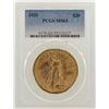 Image 1 : 1920 $20 St. Gaudens Double Eagle Gold Coin PCGS MS63
