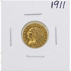 1911 $2 1/2 Indian Head Quarter Eagle Gold Coin