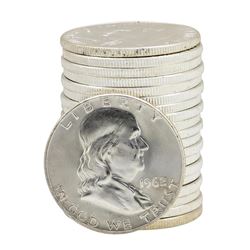 Roll of (20) 1962-D Brilliant Uncirculated Franklin Half Dollars