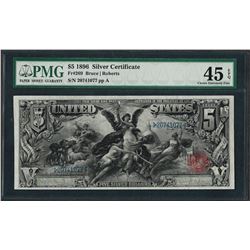 1896 $5 Educational Silver Certificate Note Fr.269 PMG Choice Extremely Fine 45E