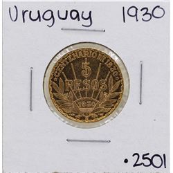 1930 Uruguay 5 Pesos Gold Coin
