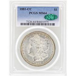 1881-CC $1 Morgan Silver Dollar Coin PCGS MS64 CAC