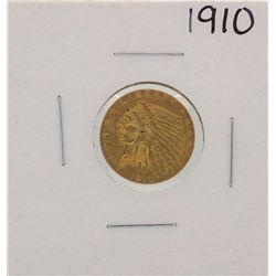 1910 $2 1/2 Indian Head Quarter Eagle Gold Coin