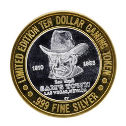 .999 Silver Sam's Town Las Vegas $10 Limited Edition Casino Gaming Token