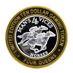 .999 Silver Four Queens Casino Hotel Las Vegas $10 Limited Edition Gaming Token