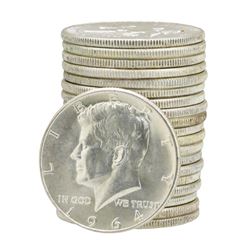 Roll of (20) 1964 Brilliant Uncirculated Kennedy Half Dollars