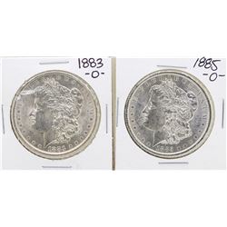 Lot of 1883-O & 1885-O $1 Morgan Silver Dollar Coins