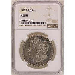 1887-S $1 Morgan Silver Dollar Coin NGC AU55
