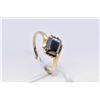 Image 1 : 10kt yellow gold and hematite gemstone ring