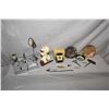 Image 1 : Selection of collectibles including art deco chrome desk set, Westclox travel alarm clock, cast asht