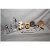 Image 1 : Selection of collectibles including art deco chrome desk set, Westclox travel alarm clock, cast asht