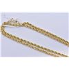 Image 1 : 10kt yellow gold twisted rope neck chain, 18" in length