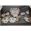 Image 2 : Pair of Royal Albert "Old Country Roses" bedside lamps and a selection of dresser boxes and bathroom