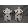 Image 1 : Pair of 11" high Royal Albert "Old Country Rose" canisters