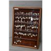 Image 1 : Selection of sterling and 800 silver collector spoons in wall mount display, approximately 50 spoons