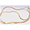 Image 1 : 18kt yellow gold flat chain, 17" in length