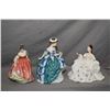 Image 1 : Three Royal Doulton figurines including "Fair Lady-Coral Pink" HN2835, "My Love" HN2339 and "Linda" 