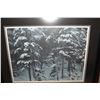 Image 1 : Framed limited print "Descending Shadows-Timber wolves" pencil signed by artist Robert Bateman, 4689