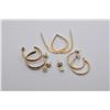 Image 1 : Three pairs of gold earrings and a pair of gold earring extenders