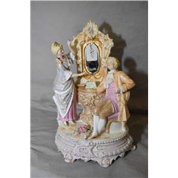 Unusual antique German porcelain 10" high double nodder figural statue