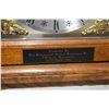 Image 2 : Oak cased semi contemporary chiming mantle " carriage clock design" clock made by Ridgeway, 15" in h