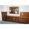 Image 1 : Mid 20th century bedroom suite including nine drawer dresser, six drawer highboy, two night tables a