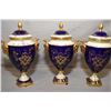 Image 2 : Three Coalport china hand painted limited edition commemorative lidded urns including Charles and Di