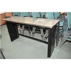 Husky brand stainless steel top 72  wide work bench