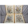 Image 1 : Four gilt framed vintage coloured floral prints