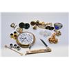 Image 1 : Selection of gent's jewellery including cufflinks, shirt buttons, gold filled pocket knife, Elgin go