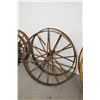 Image 1 : Set of two metal implement wheels, 36" in diameter