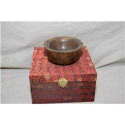 South Asian horn libation cup 4 3/4" in diameter