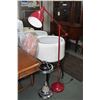 Image 1 : Vintage chrome and onyx floor standing ash tray and a modern adjustable floor lamp