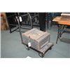 Image 1 : Heavy duty shop made four wheel handled cart plus a wooden shipping/storage crate